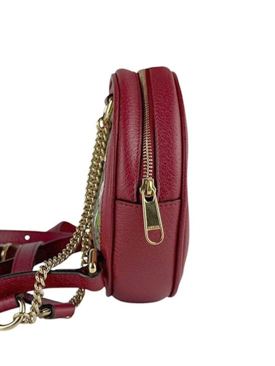 GUCCI GG Flora Backpack Red/Multicolor/Gold PVC/Leather/Metal main image 7